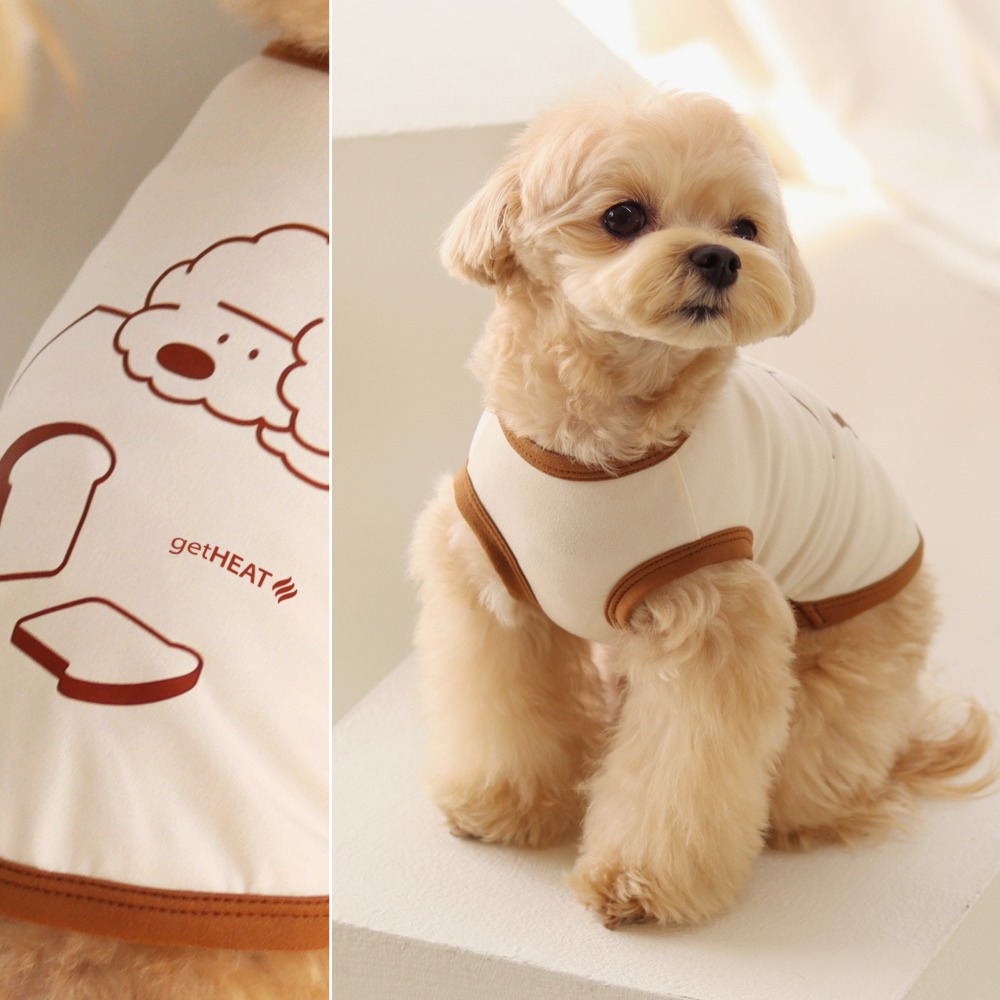 겟백 강아지 티셔츠 - 겟힛 크림 식탐편 (애견 의류 겨울 옷)